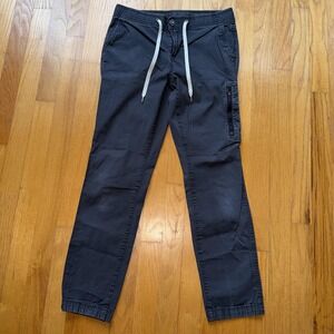 Vuori Jogger Pants Small Gray Ripstop Elastic Waist Cargo Athletic Utility